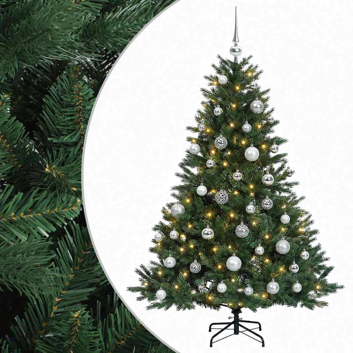 Dirbtinė kalėdinė eglutė su rutuliuku 150 cm 150 LED