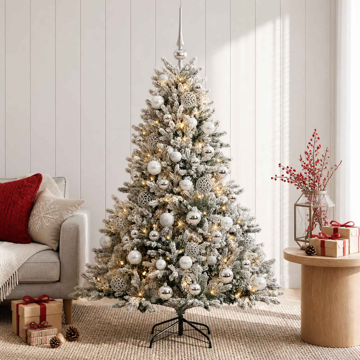 Dirbtinė kalėdinė eglutė su rutuliuku 150 cm 150 LED