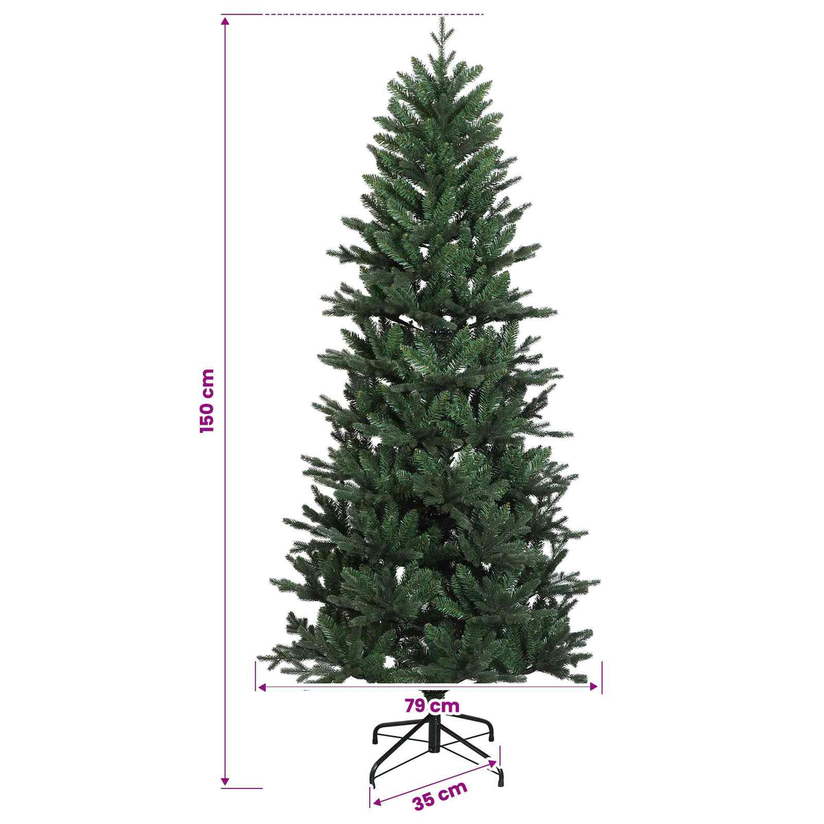 Dirbtinė kalėdinė eglutė su rutuliuku 150 cm 150 LED