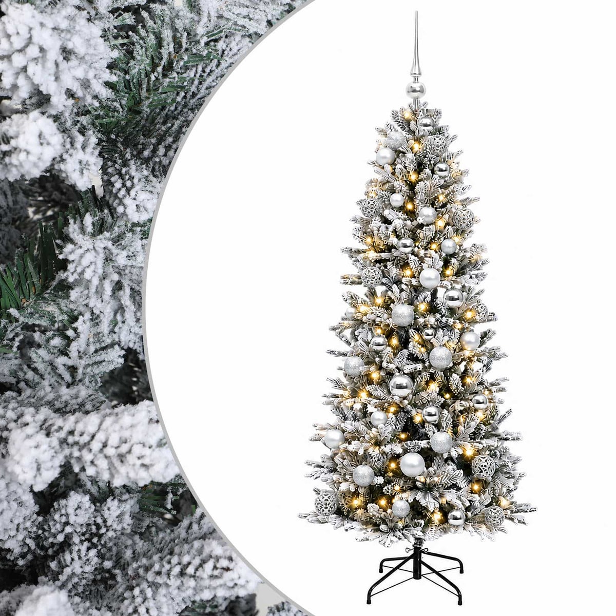 Dirbtinė kalėdinė eglutė su rutuliuku 120 cm 150 LED