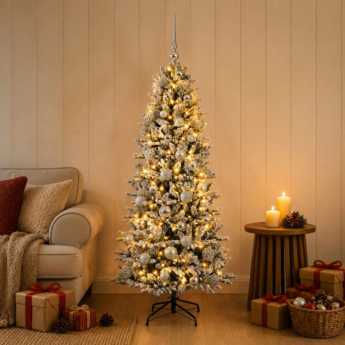 Dirbtinė kalėdinė eglutė su rutuliuku 120 cm 150 LED