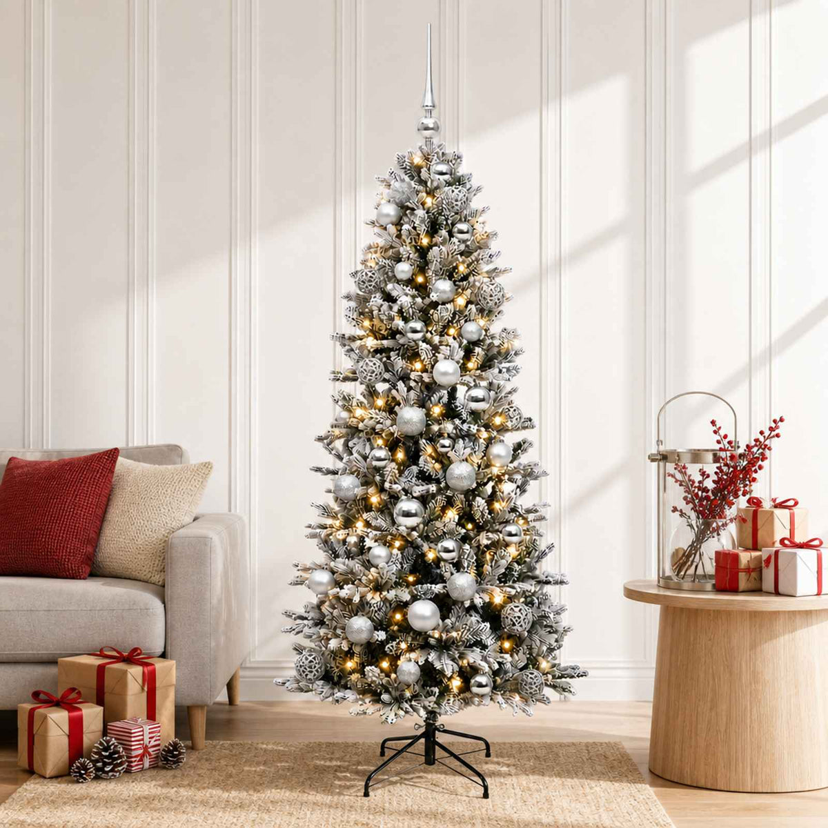 Dirbtinė kalėdinė eglutė su rutuliuku 120 cm 150 LED