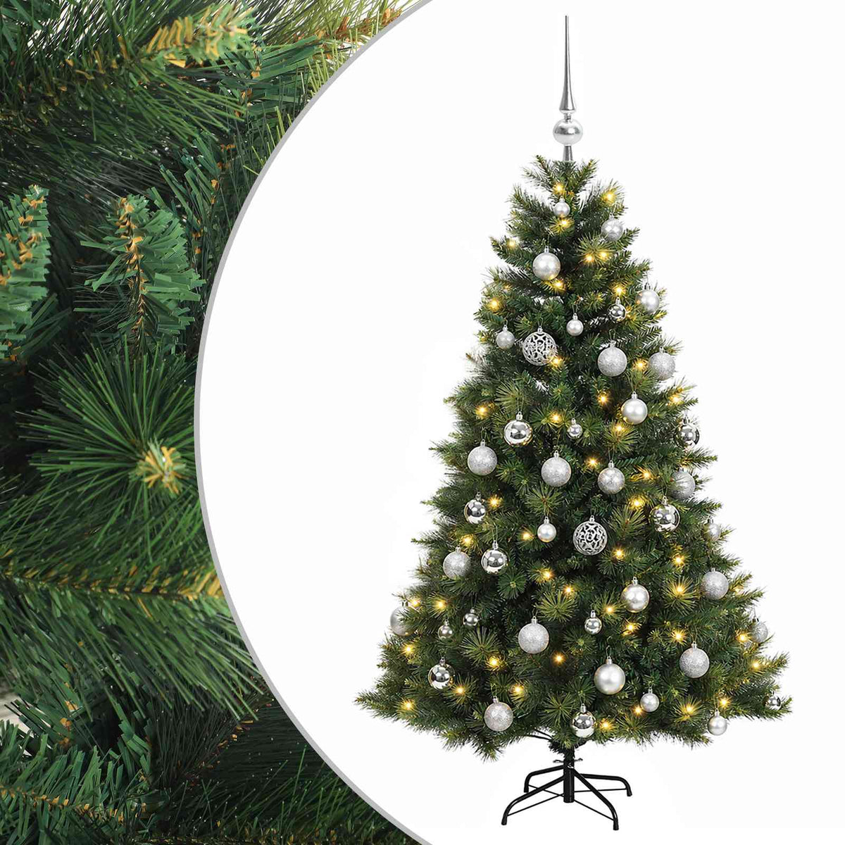 Dirbtinė kalėdinė eglutė su rutuliuku 120 cm 150 LED