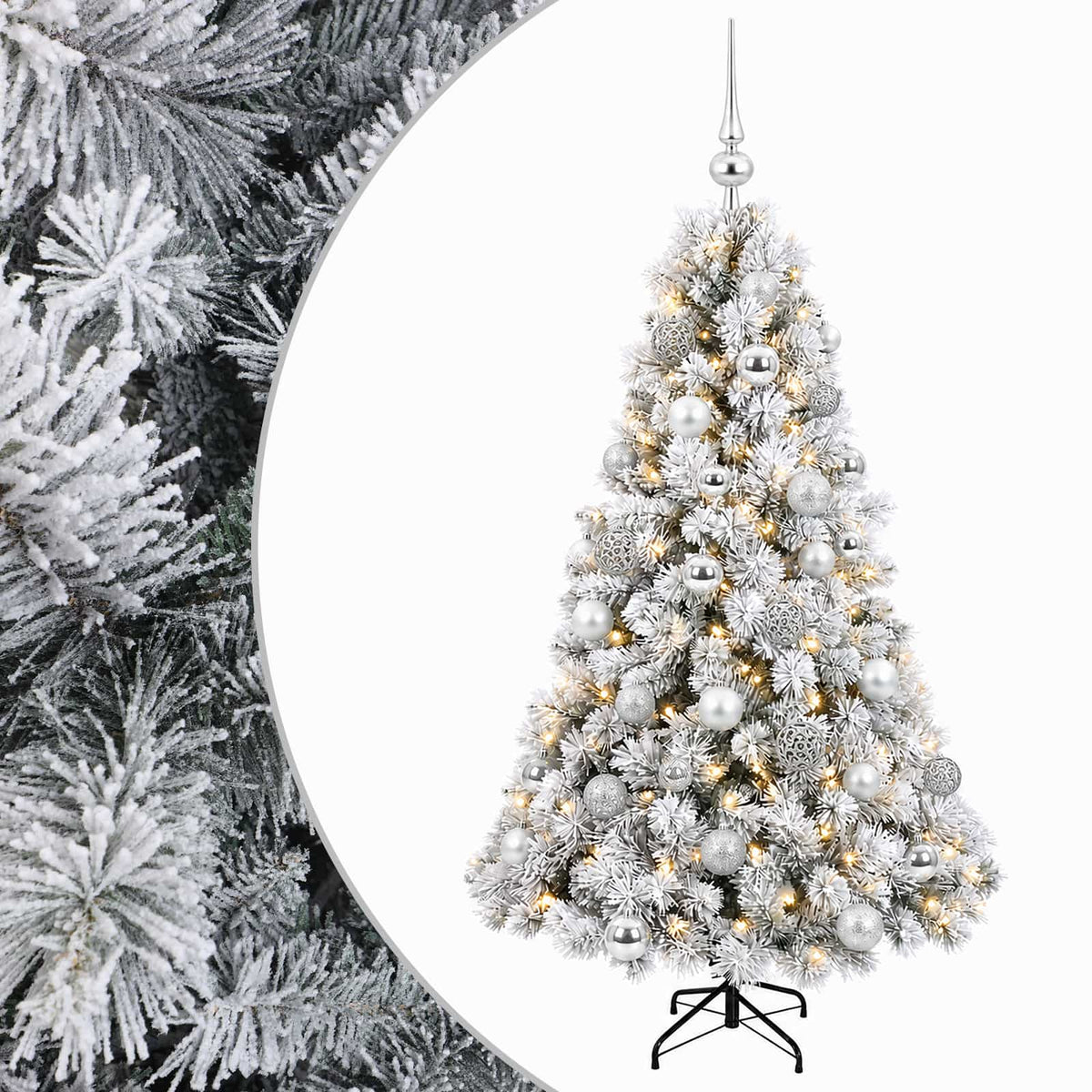 Dirbtinė kalėdinė eglutė su rutuliuku 120 cm 150 LED