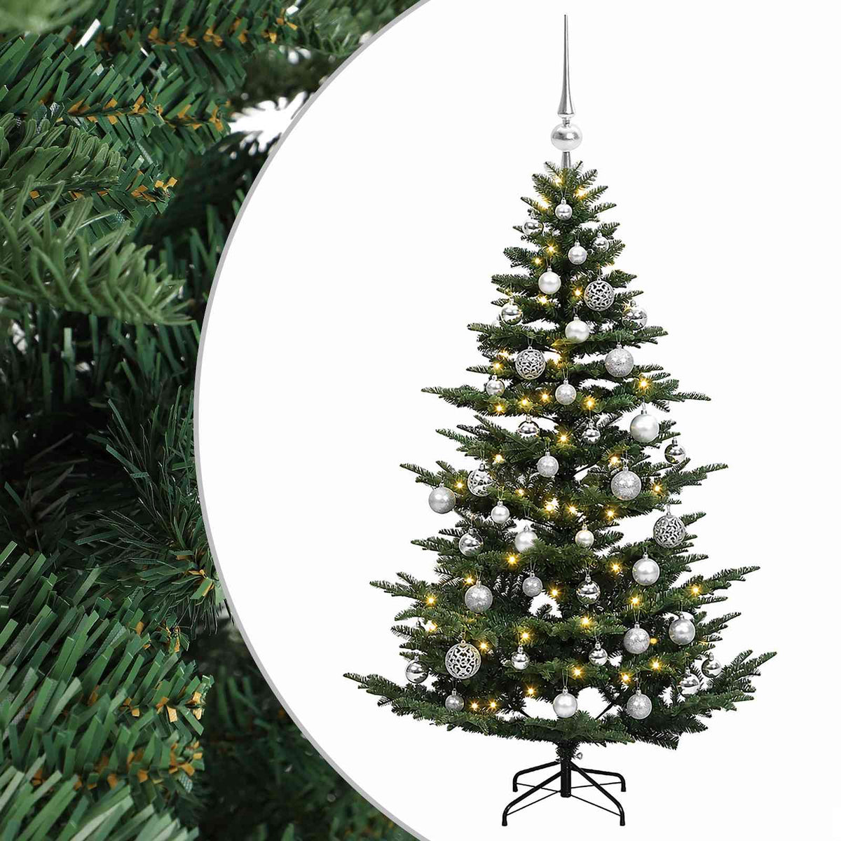 Dirbtinė kalėdinė eglutė su rutuliuku 120 cm 150 LED