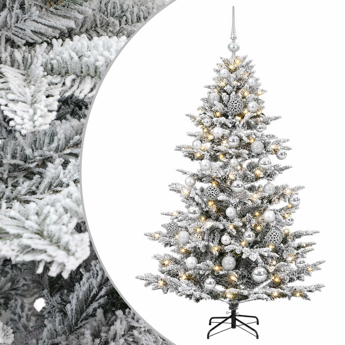 Dirbtinė kalėdinė eglutė su rutuliuku 150 cm 150 LED