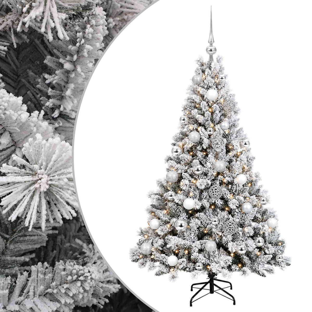 Dirbtinė Kalėdų eglutė su burbulais 120 cm 150 LED Šilta balta