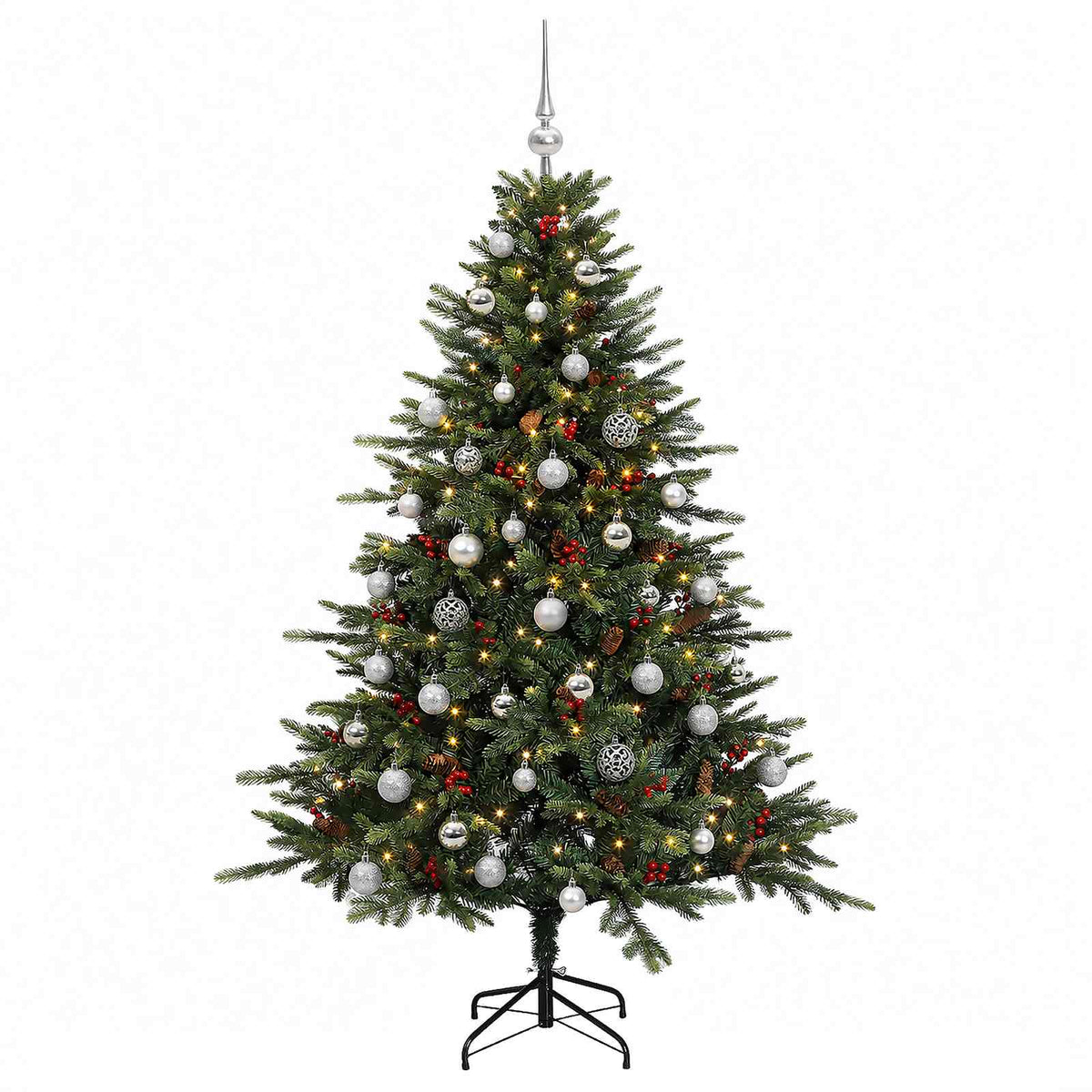 Dirbtinė kalėdinė eglutė su rutuliuku 150 cm 150 LED