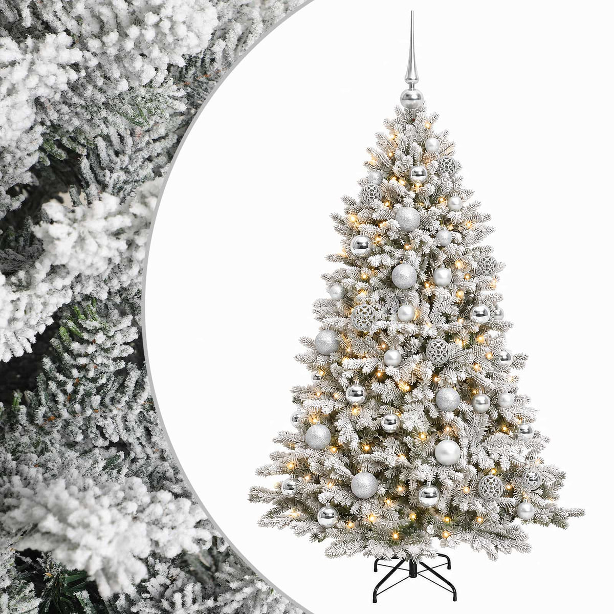 Dirbtinė Kalėdų eglutė su burbulais 150 cm 150 LED Šilta balta