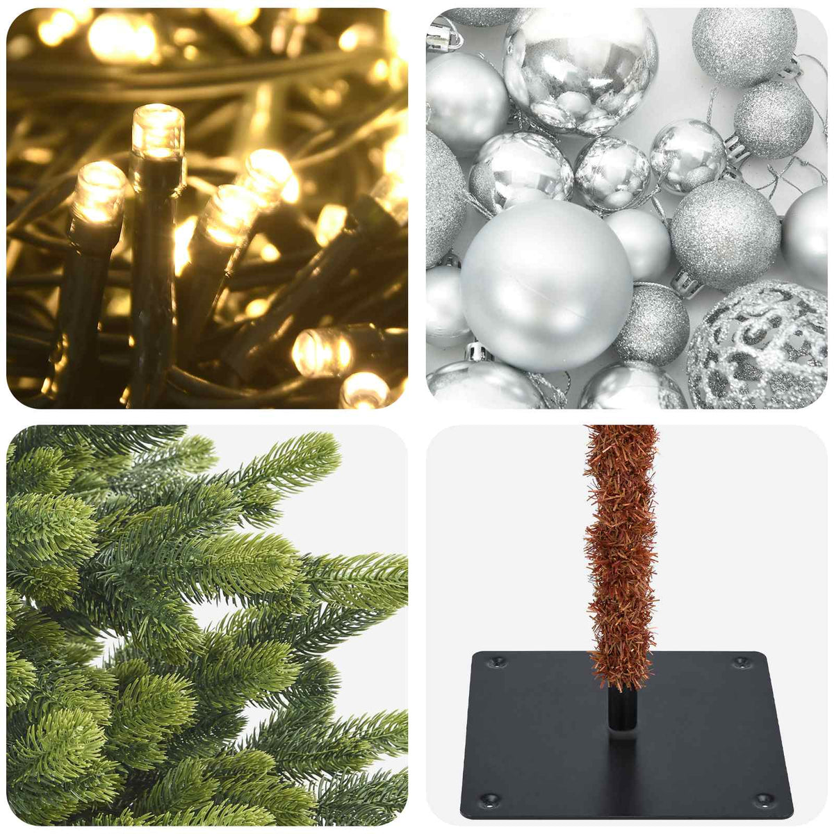 Dirbtinė kalėdinė eglutė su rutuliuku 150 cm 150 LED