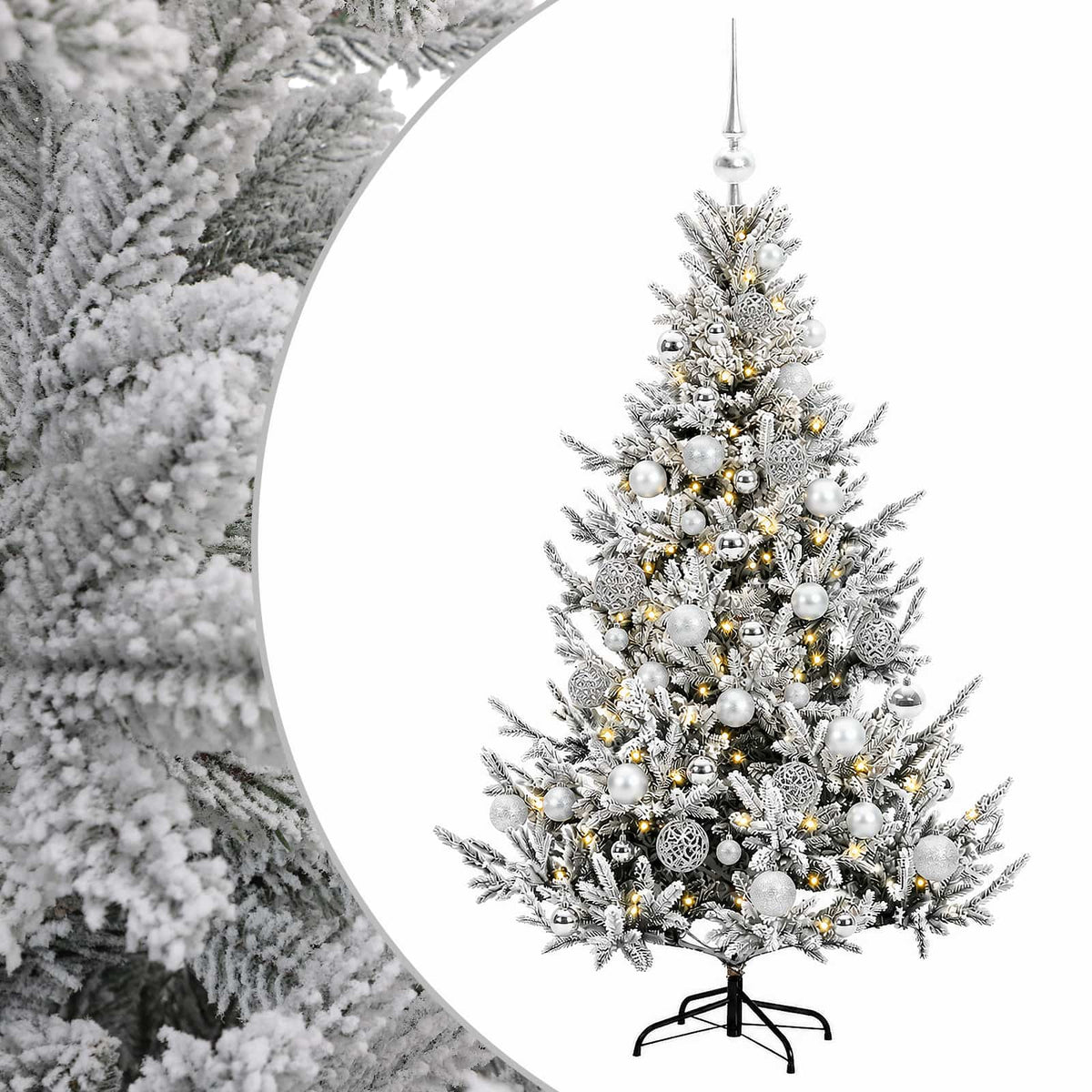 Dirbtinė kalėdinė eglutė su rutuliuku 120 cm 150 LED