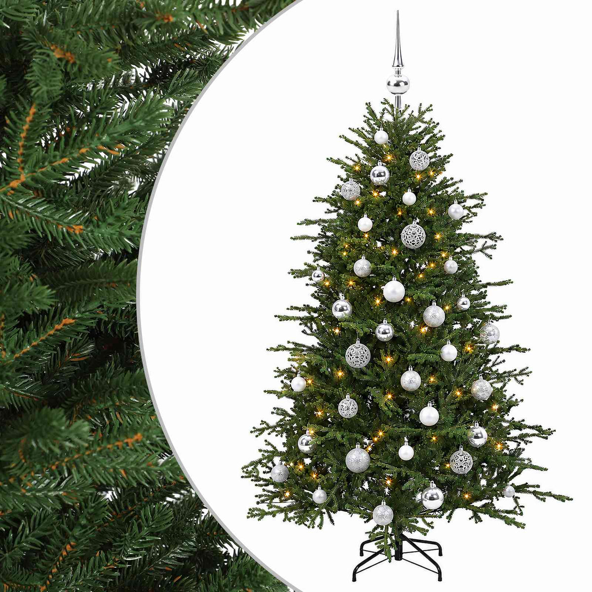 Dirbtinė kalėdinė eglutė su rutuliuku 120 cm 150 LED
