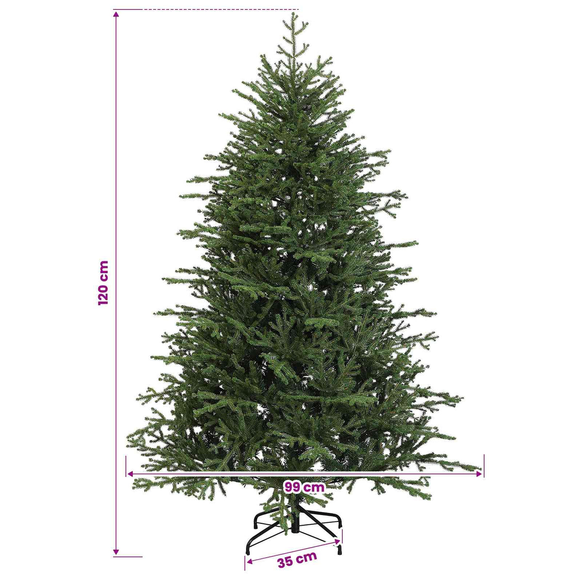 Dirbtinė kalėdinė eglutė su rutuliuku 120 cm 150 LED