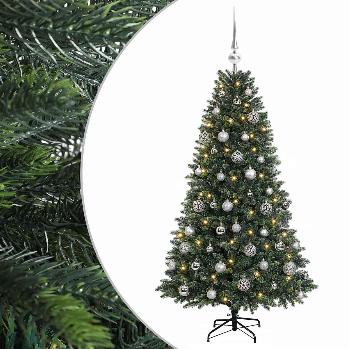 Dirbtinė Kalėdų eglutė su burbulais 150 cm 150 LED Šilta balta