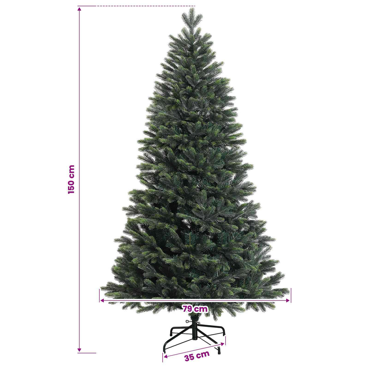 Dirbtinė Kalėdų eglutė su burbulais 150 cm 150 LED Šilta balta