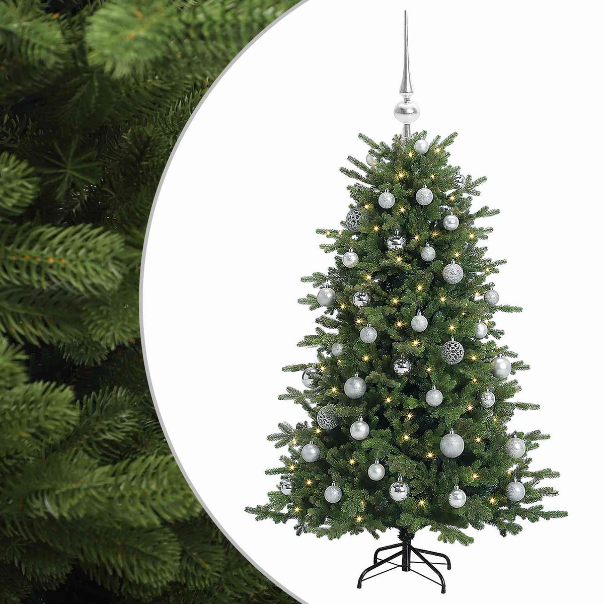 Dirbtinė kalėdinė eglutė su rutuliuku 120 cm 150 LED