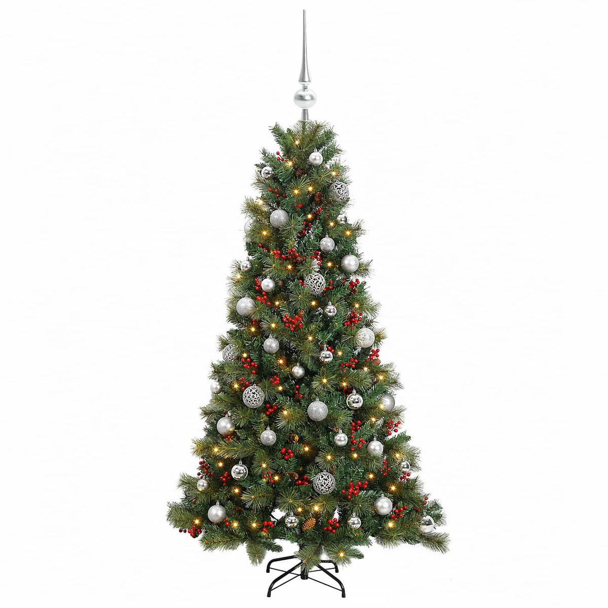 Dirbtinė kalėdinė eglutė su rutuliuku 150 cm 150 LED
