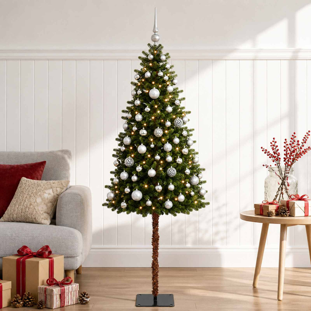 Dirbtinė Kalėdų eglutė su burbulais 120 cm 150 LED Šilta balta