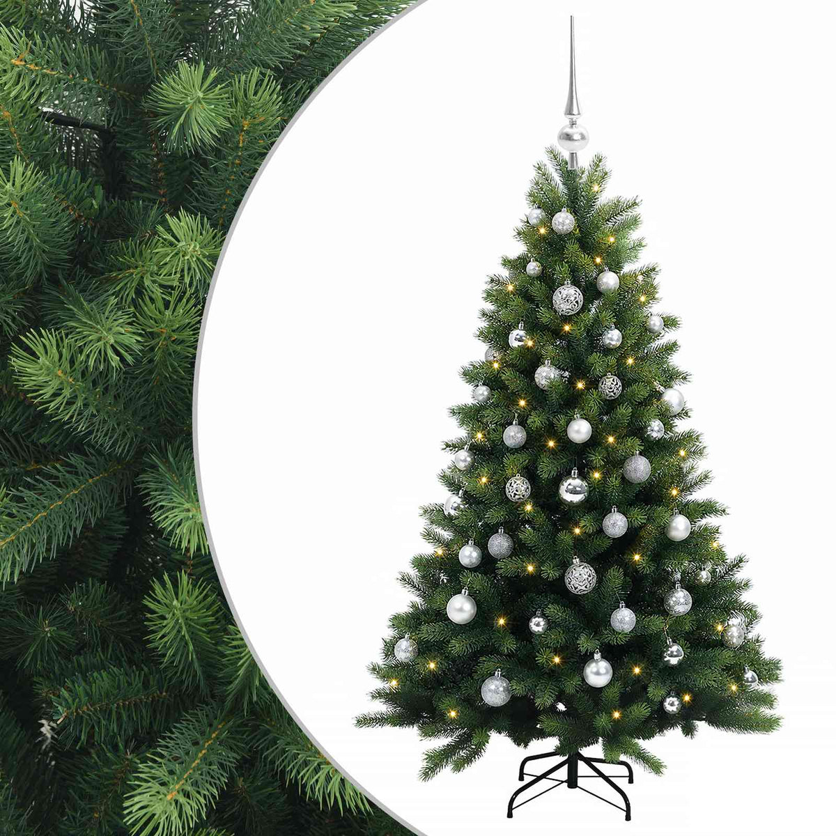 Dirbtinė Kalėdų eglutė su burbulais 120 cm 150 LED Šilta balta
