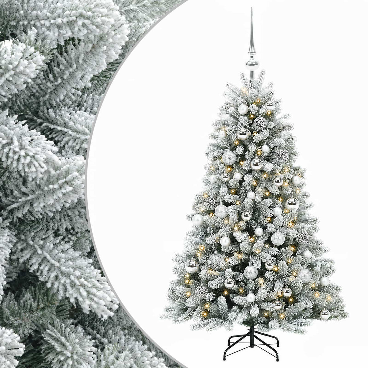 Dirbtinė Kalėdų eglutė su burbulais 150 cm 150 LED Šilta balta