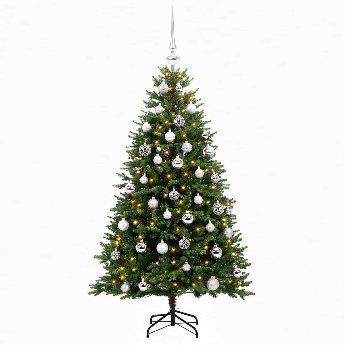 Dirbtinė Kalėdų eglutė su burbulais 120 cm 150 LED Šilta balta