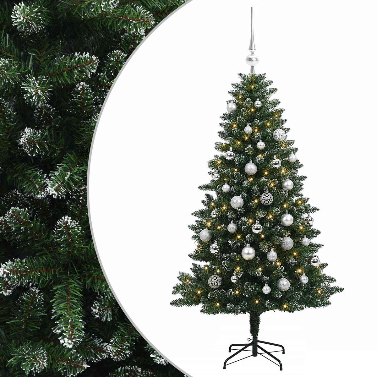 Dirbtinė Kalėdų eglutė su burbulais 150 cm 150 LED Šilta balta