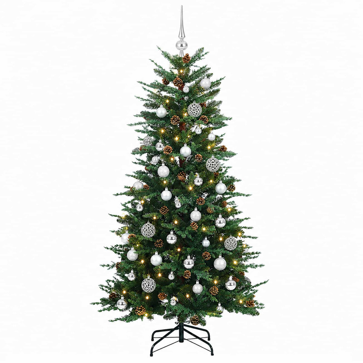 Dirbtinė kalėdinė eglutė su rutuliuku 120 cm 150 LED
