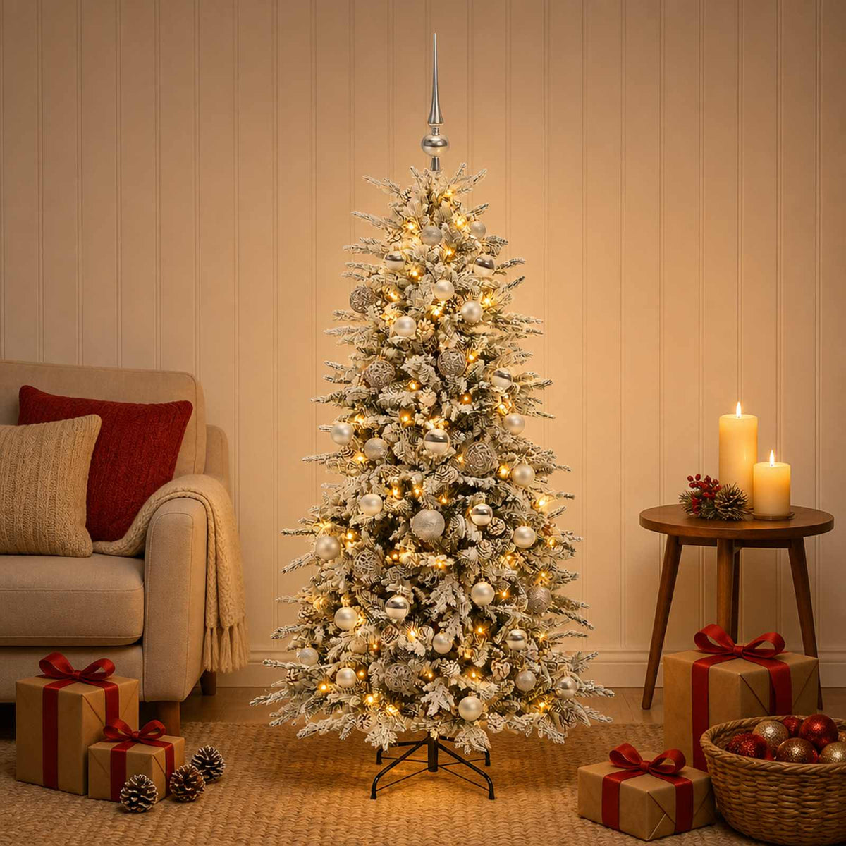 Dirbtinė kalėdinė eglutė su rutuliuku 150 cm 150 LED
