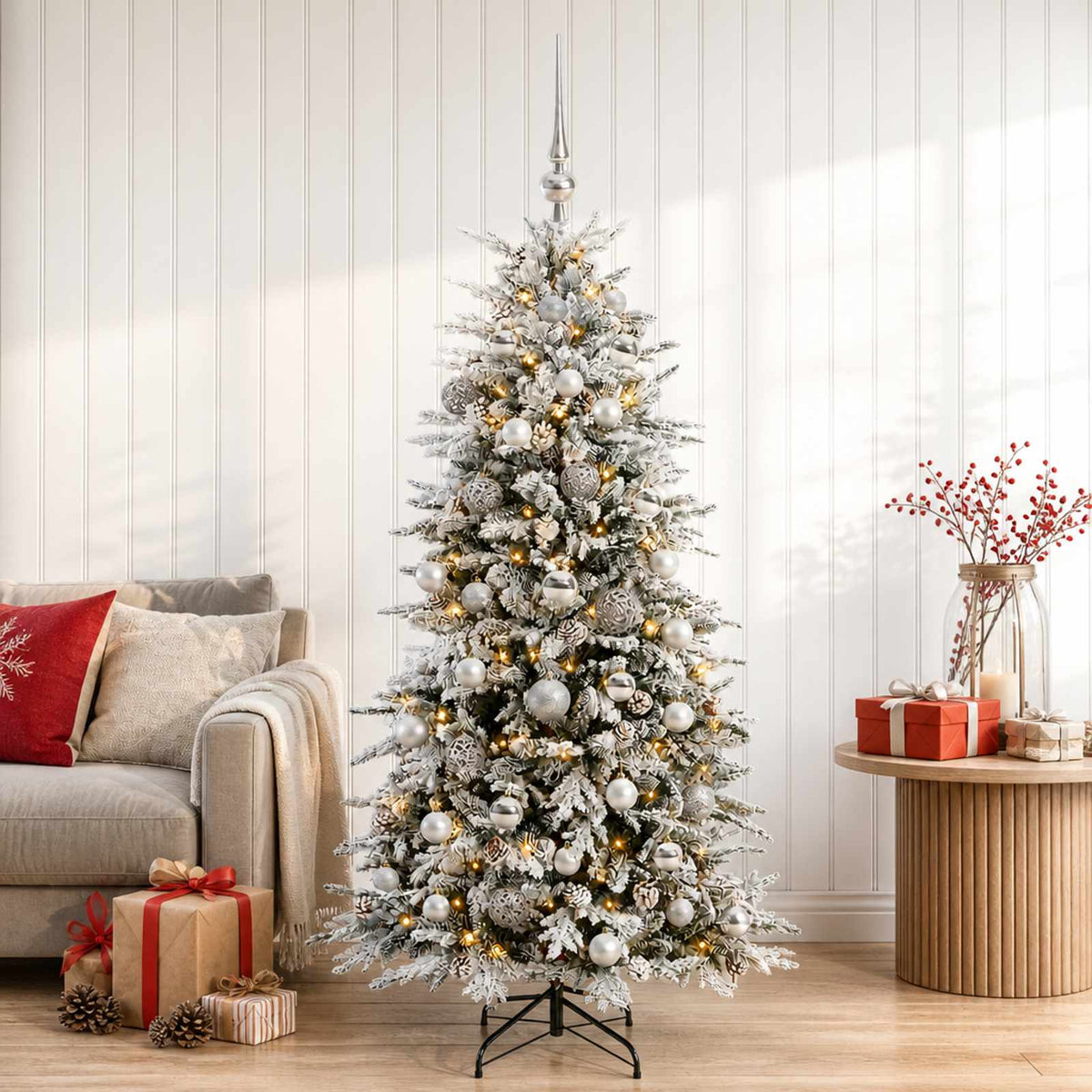 Dirbtinė kalėdinė eglutė su rutuliuku 150 cm 150 LED