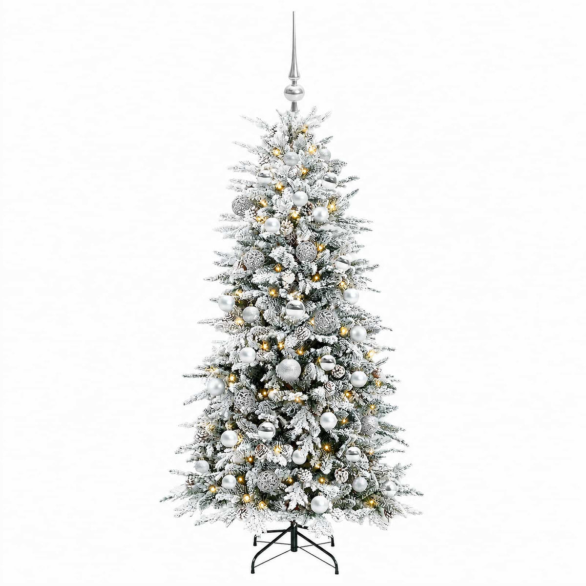 Dirbtinė kalėdinė eglutė su rutuliuku 150 cm 150 LED