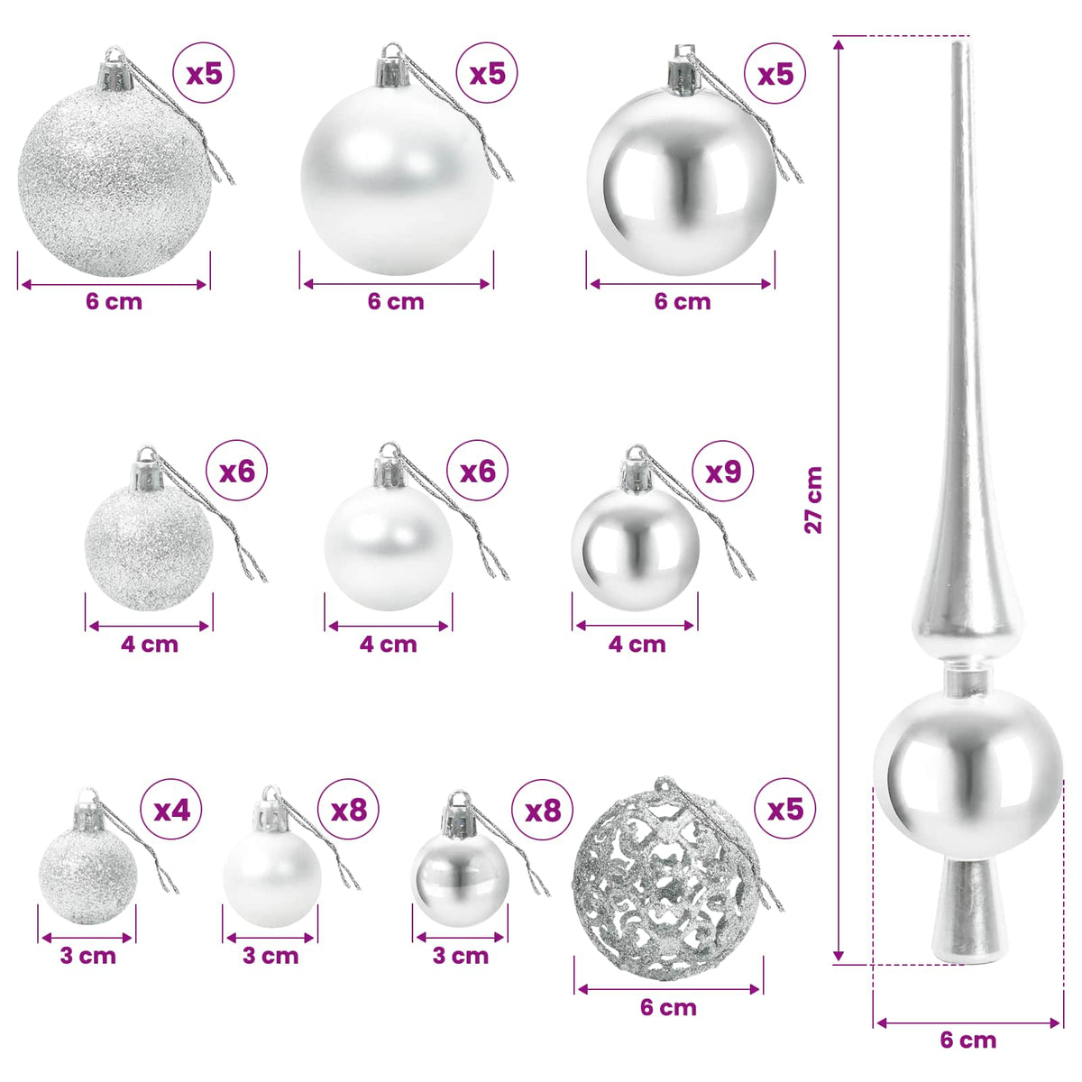 Dirbtinė Kalėdų eglutė su burbulais 120 cm 150 LED Šilta balta
