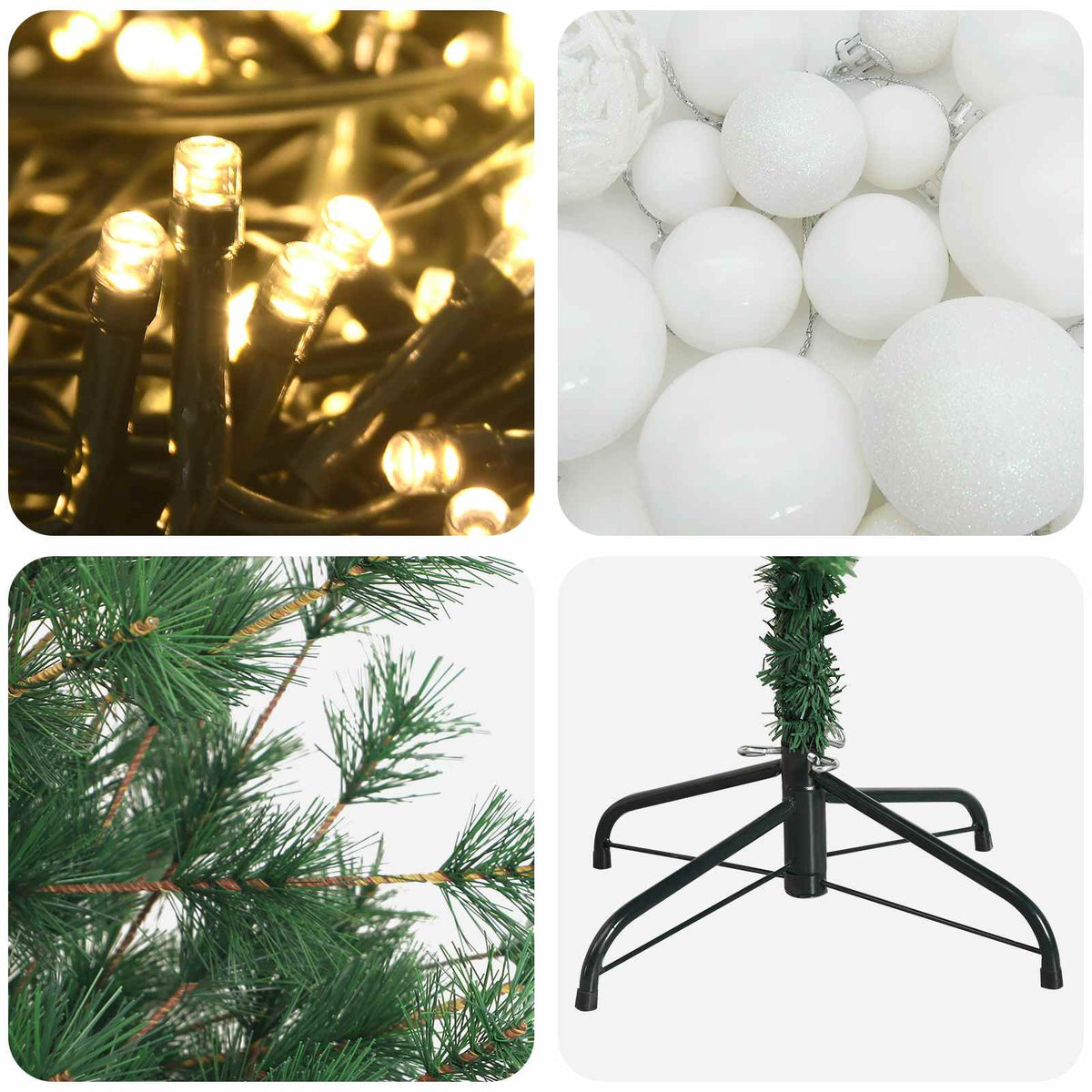Dirbtinė kalėdinė eglutė su rutuliuku 150 cm 150 LED