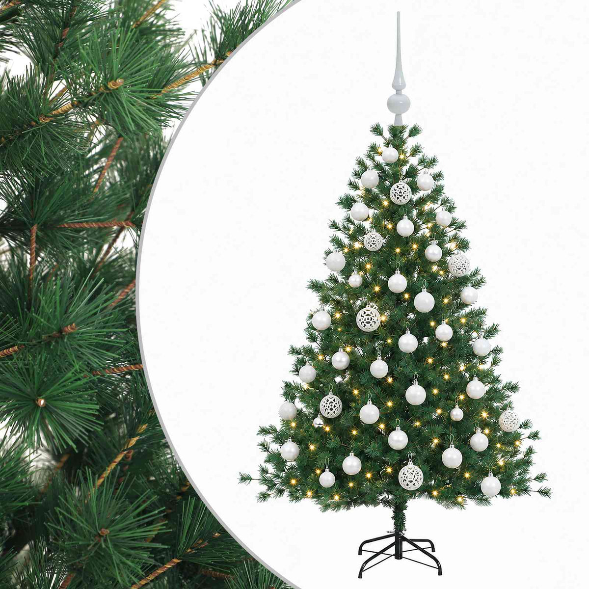 Dirbtinė kalėdinė eglutė su rutuliuku 150 cm 150 LED