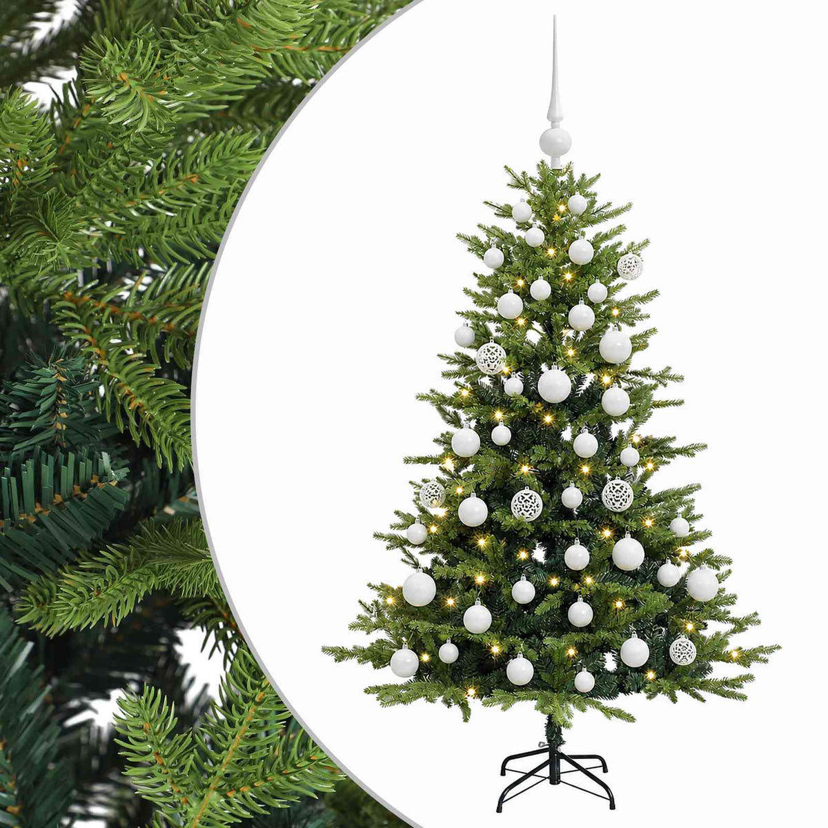 Dirbtinė Kalėdų eglutė su burbulais 150 cm 150 LED Šilta balta
