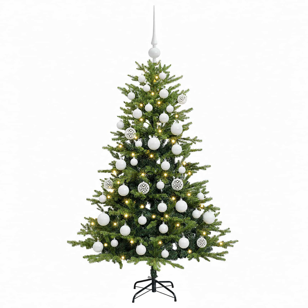 Dirbtinė Kalėdų eglutė su burbulais 150 cm 150 LED Šilta balta