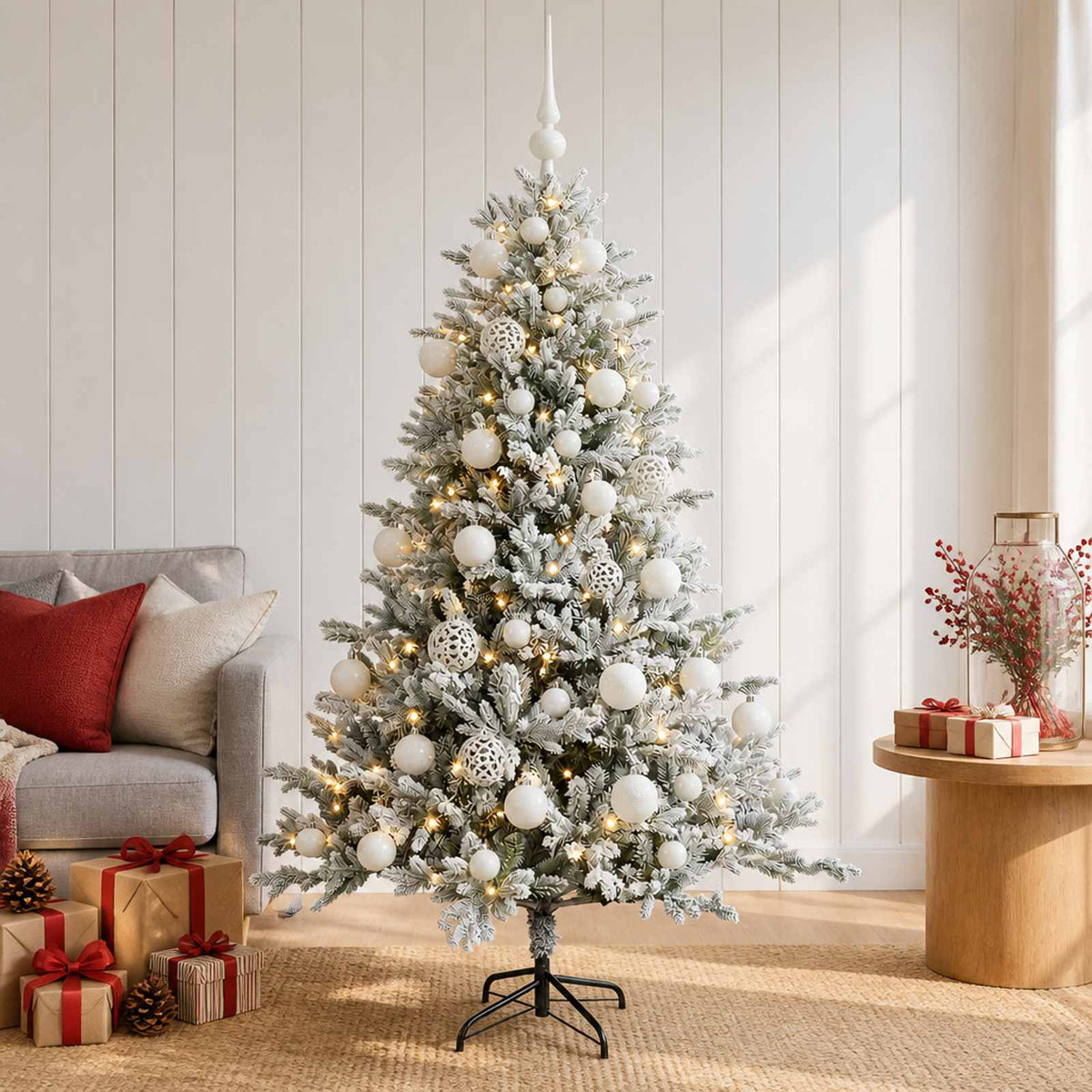 Dirbtinė kalėdinė eglutė su rutuliuku 150 cm 150 LED