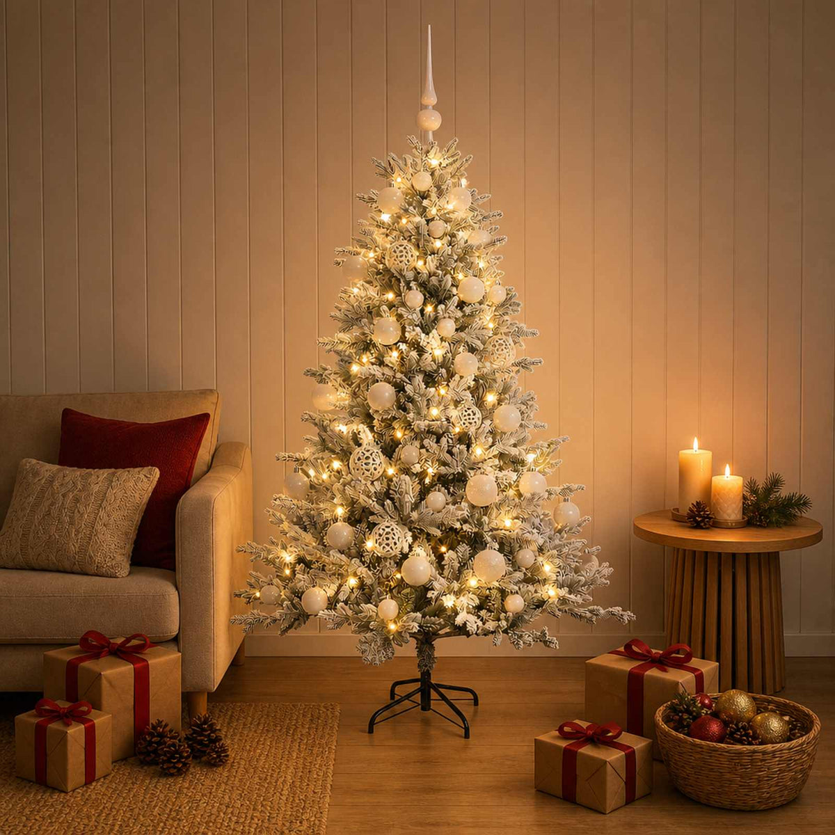 Dirbtinė kalėdinė eglutė su rutuliuku 150 cm 150 LED