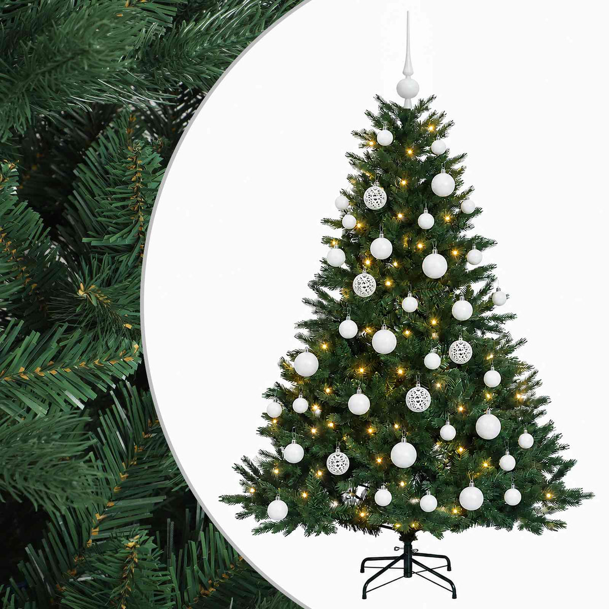 Dirbtinė kalėdinė eglutė su rutuliuku 120 cm 150 LED