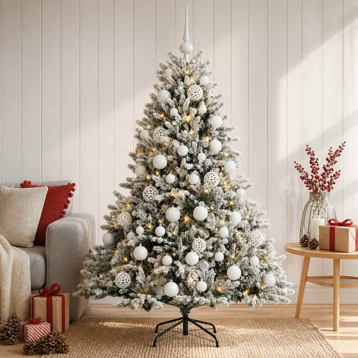 Dirbtinė kalėdinė eglutė su rutuliuku 150 cm 150 LED
