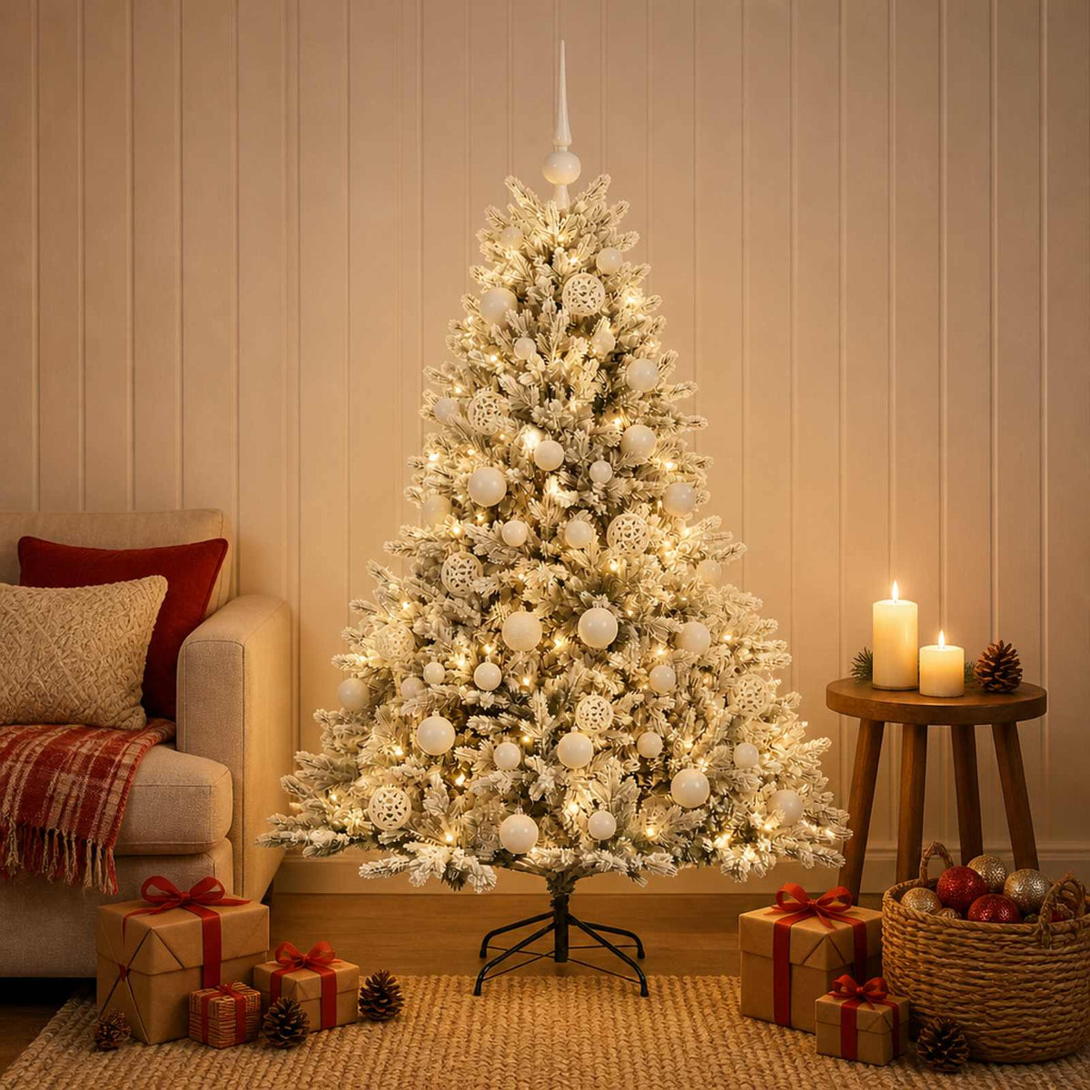 Dirbtinė kalėdinė eglutė su rutuliuku 150 cm 150 LED