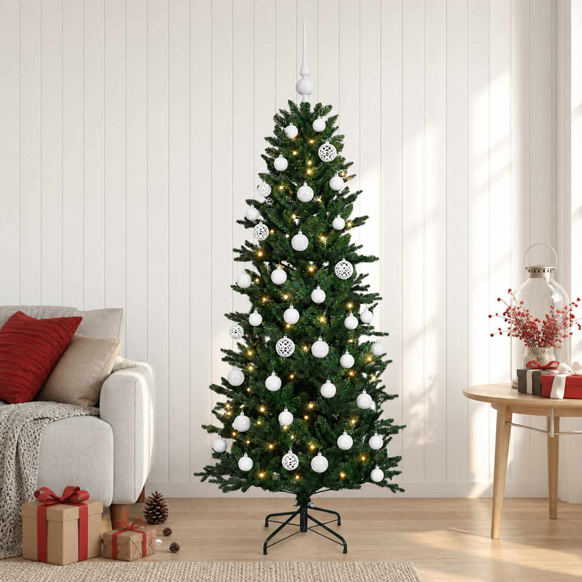 Dirbtinė kalėdinė eglutė su rutuliuku 120 cm 150 LED