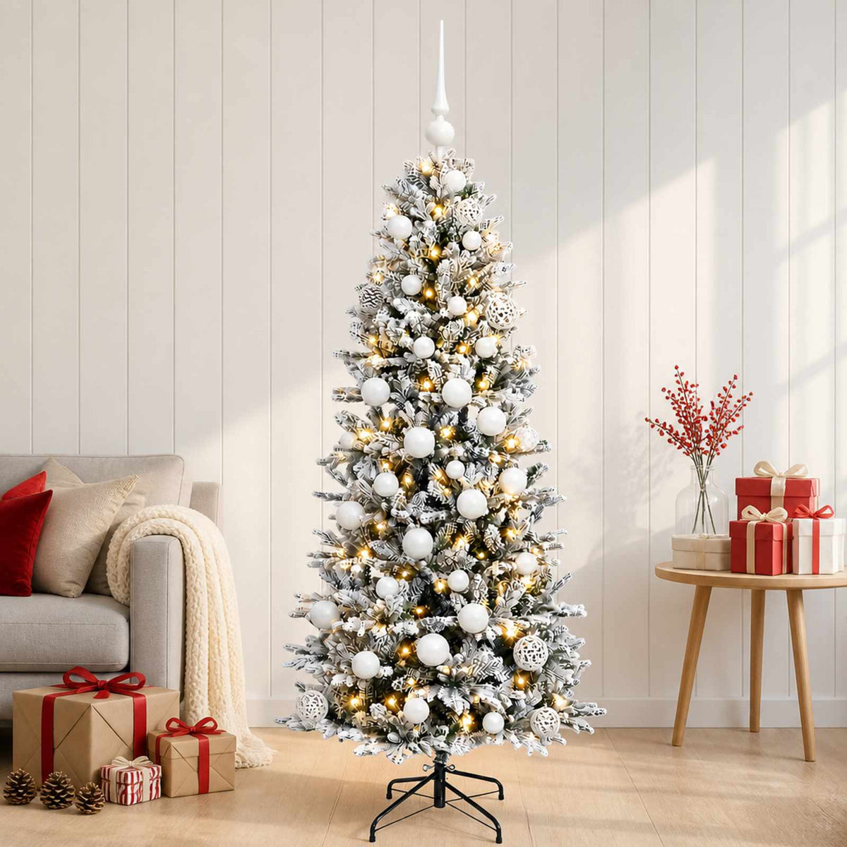 Dirbtinė kalėdinė eglutė su rutuliuku 120 cm 150 LED