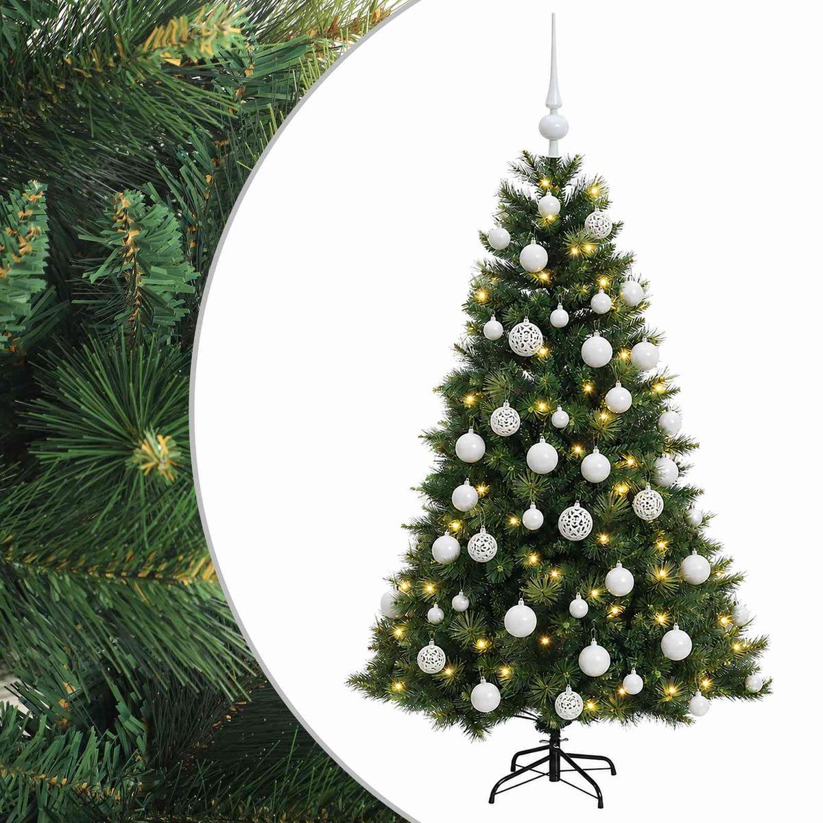 Dirbtinė kalėdinė eglutė su rutuliuku 120 cm 150 LED