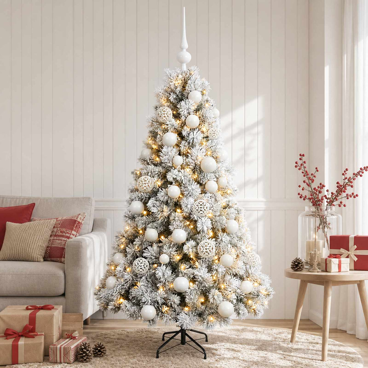 Dirbtinė kalėdinė eglutė su rutuliuku 120 cm 150 LED