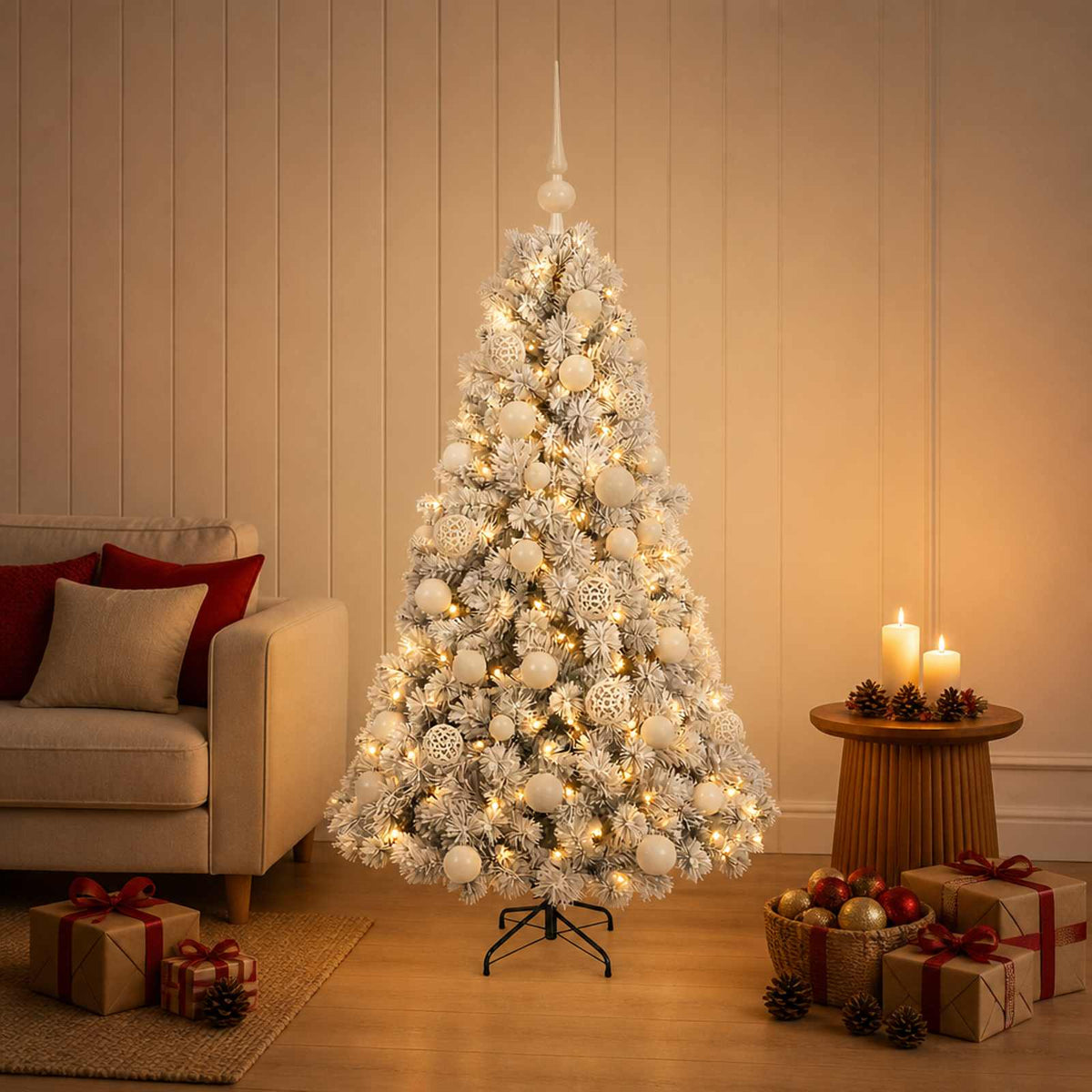 Dirbtinė kalėdinė eglutė su rutuliuku 150 cm 150 LED