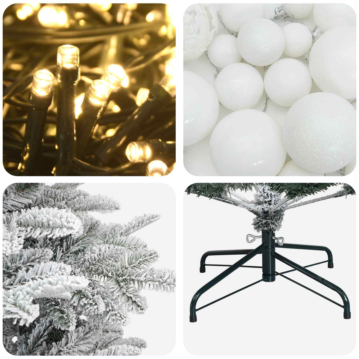Dirbtinė kalėdinė eglutė su rutuliuku 120 cm 150 LED