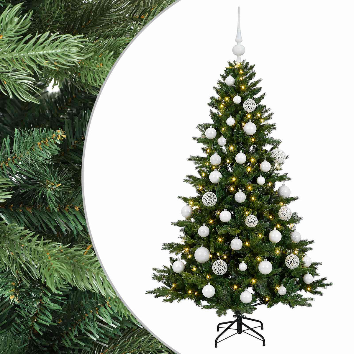 Dirbtinė kalėdinė eglutė su rutuliuku 150 cm 150 LED