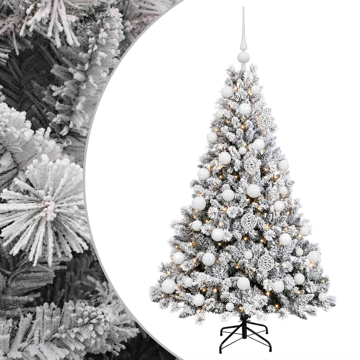 Dirbtinė Kalėdų eglutė su burbulais 120 cm 150 LED Šilta balta