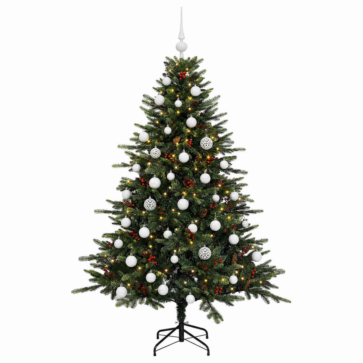 Dirbtinė kalėdinė eglutė su rutuliuku 150 cm 150 LED