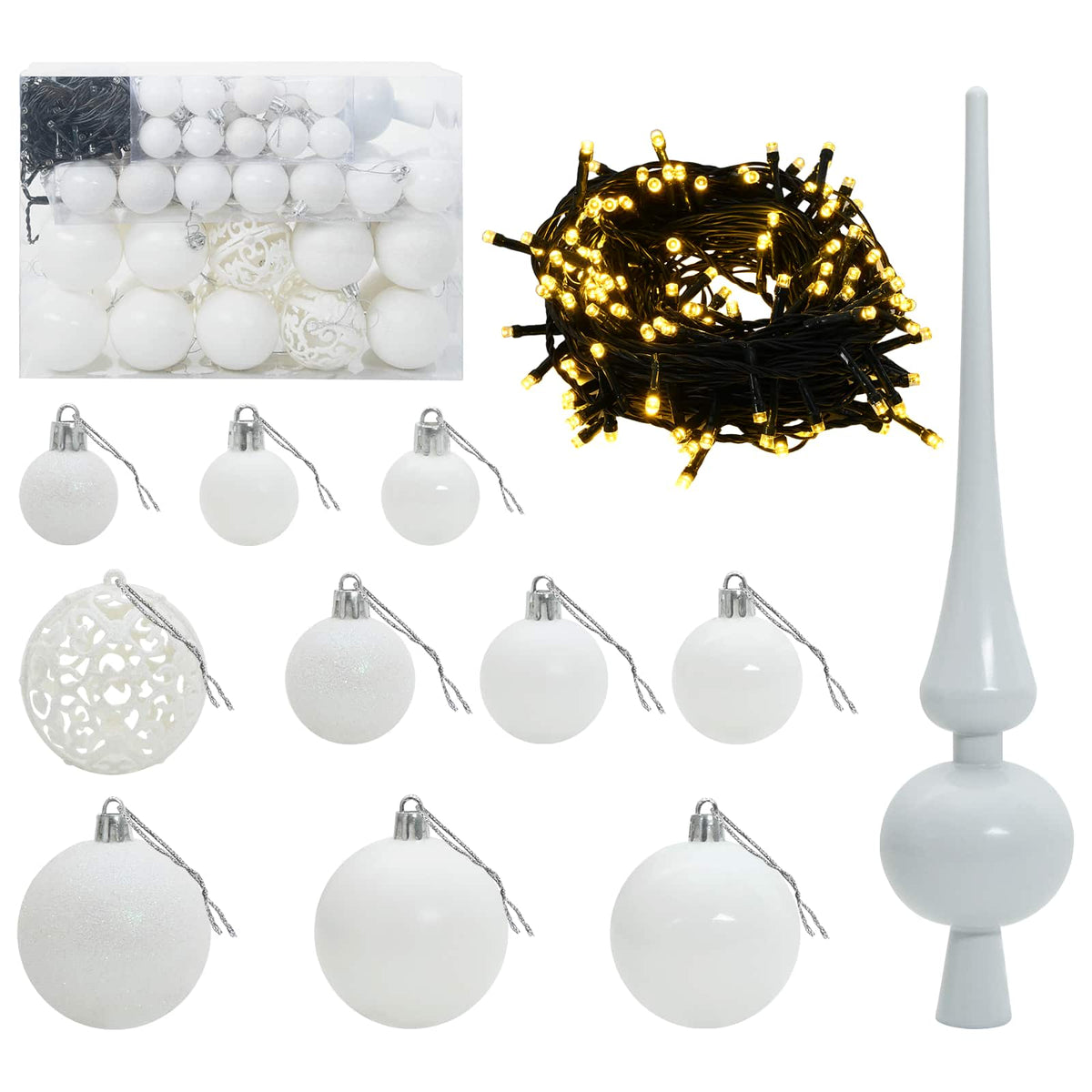 Dirbtinė kalėdinė eglutė su rutuliuku 150 cm 150 LED